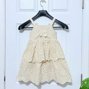 Blueberi Boulevard Cream Lace Kids Dress Size 5